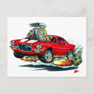 1970-72 Camaro Red-White Car Postcard