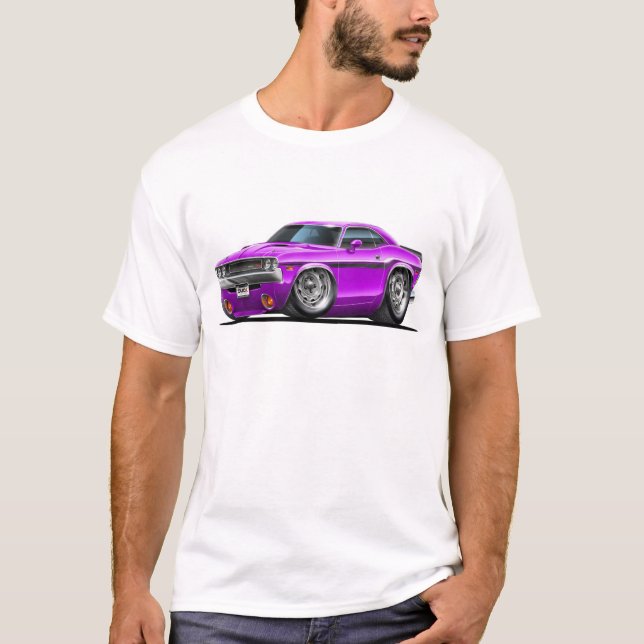 1970-72 Challenger Purple Car T-Shirt (Front)