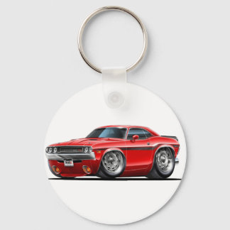 1970-72 Challenger Red Car Key Ring