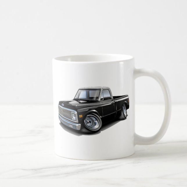 1970-72 Chevy C10 Black-White Top Truck Coffee Mug (Right)