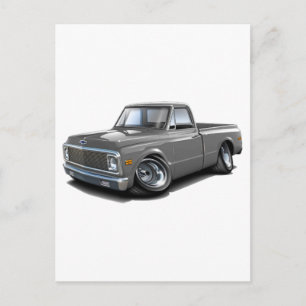 1970-72 Chevy C10 Grey Truck Postcard