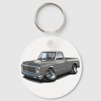 1970-72 Chevy C10 Grey-White Top Truck Key Ring