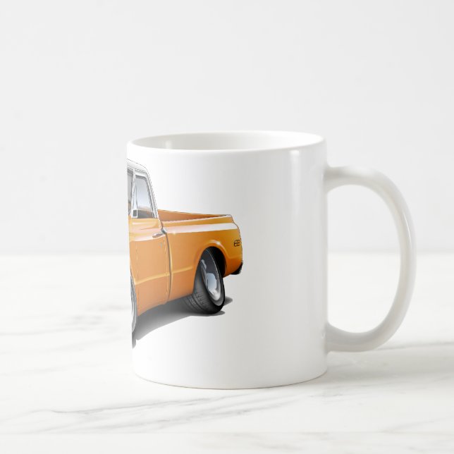 1970-72 Chevy C10 Orange-White Top Truck Coffee Mug (Right)