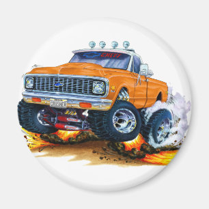 1970-72 Chevy CK1500 Orange Truck Magnet