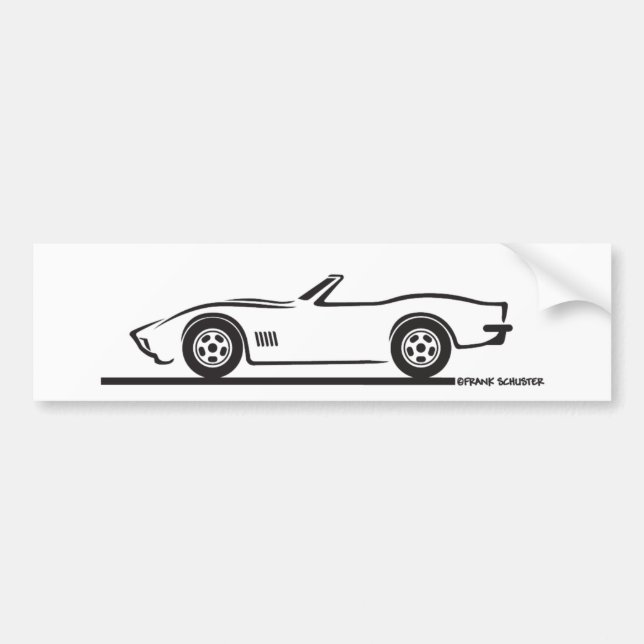 1970-72 Corvette Convertible Bumper Sticker (Front)