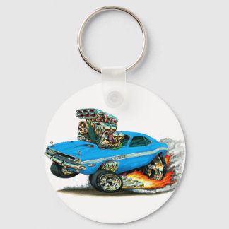 1970-72 Dodge Challenger Lt Blue Car Key Ring