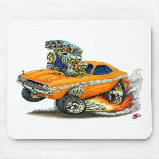 1970-72 Dodge Challenger Orange Car Mouse Mat