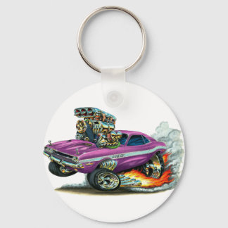 1970-72 Dodge Challenger Purple Car Key Ring