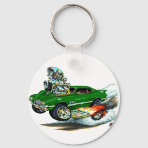 1970-72 Olds Cutlass 442 Green Car Key Ring