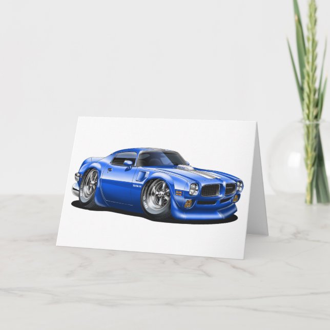 1970/72 Trans Am Blue Car Card (Front)