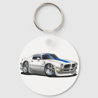1970/72 Trans Am White Car Key Ring