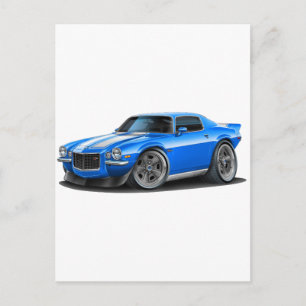 1970-73 Camaro Blu/Wht Car Postcard
