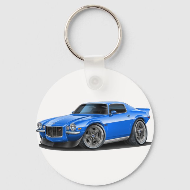 1970-73 Camaro Blue Car Key Ring (Front)