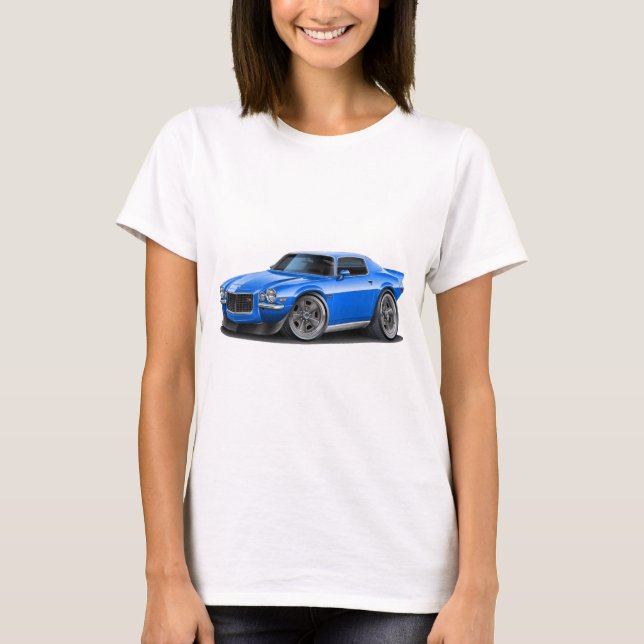 1970-73 Camaro Blue Car T-Shirt (Front)