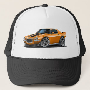 1970-73 Camaro Orn/Blk Car Trucker Hat