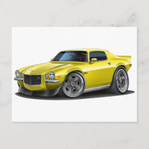 1970-73 Camaro Yellow Postcard