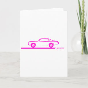 1970-74 Duster Pink Car Card