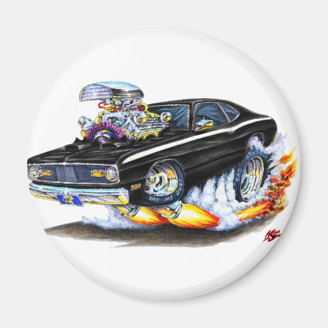 1970-74 Plymouth Duster Black Car Magnet (Front)