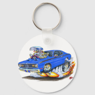 1970-74 Plymouth Duster Blue Car Key Ring