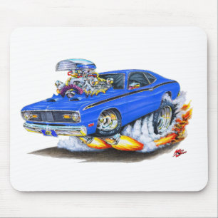 1970-74 Plymouth Duster Blue Car Mouse Mat