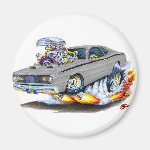1970-74 Plymouth Duster Grey Car Magnet