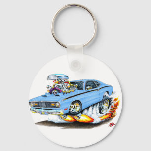1970-74 Plymouth Duster Lt Blue Car Key Ring