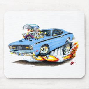 1970-74 Plymouth Duster Lt Blue Car Mouse Mat