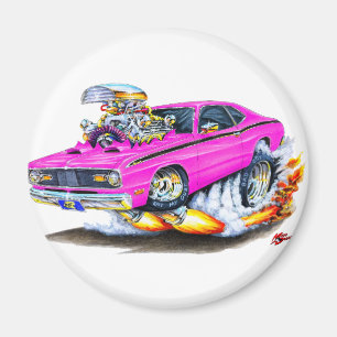 1970-74 Plymouth Duster Pink Car Magnet