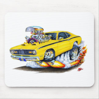 1970-74 Plymouth Duster Yellow Car Mouse Mat