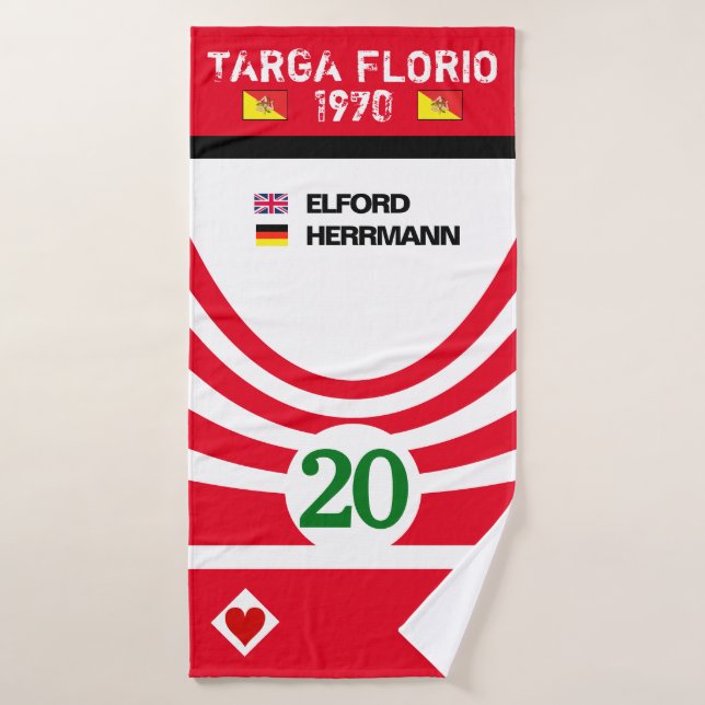 1970 ACE OF HEARTS Bath Towel (Bath Towel)