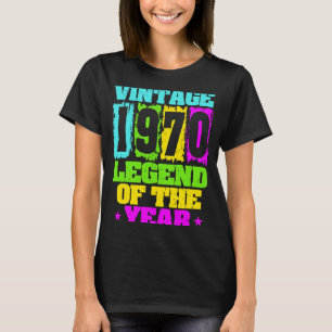 1970 Birthday Vintage 1970 & Born In 1970 Made In  T-Shirt