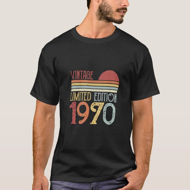 1970   Birthday Vintage Retro T-Shirt (Front)