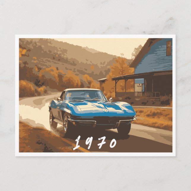 1970 Car Postcard (Front)