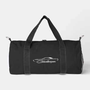 1970 Challenger Black Ghost Silhouette Duffle Bag