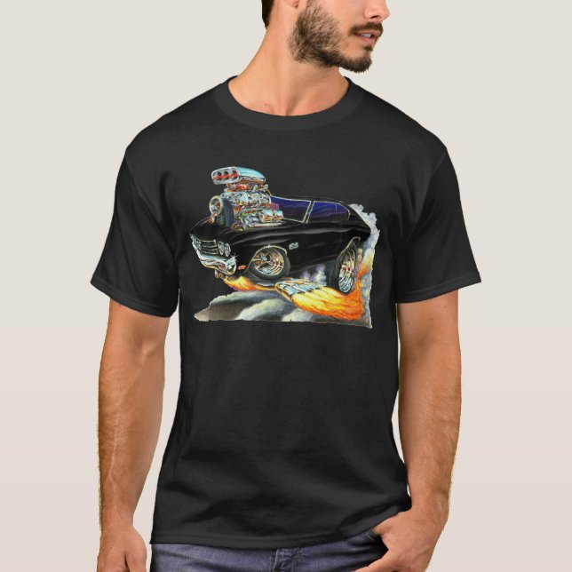 1970 Chevelle Black Car T-Shirt (Front)