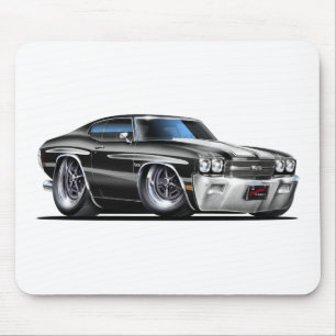 1970 Chevelle Black-White Car Mouse Mat