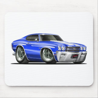 1970 Chevelle Blue-White Car Mouse Mat