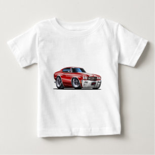 1970 Chevelle Maroon-White Car Baby T-Shirt