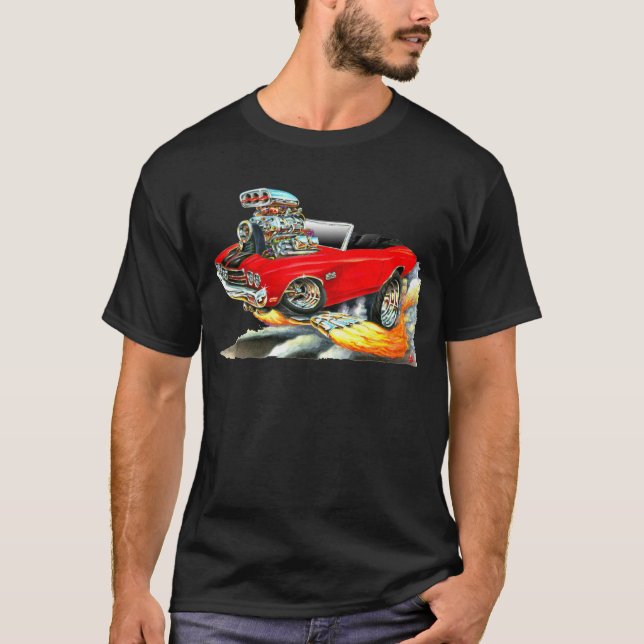 1970 Chevelle Red-Black Convertible T-Shirt (Front)