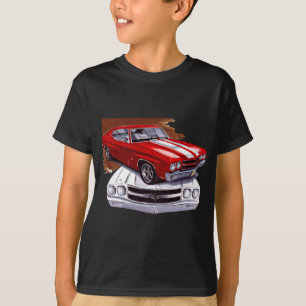 1970 Chevelle Red-White Car T-Shirt