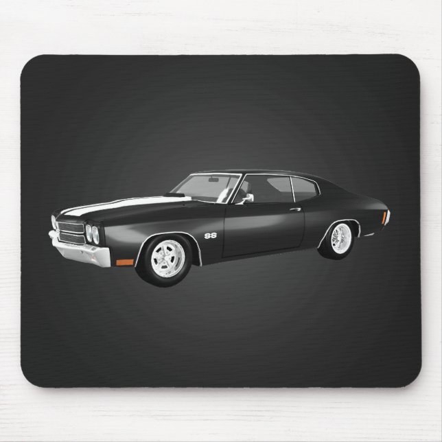 1970 Chevelle SS: Black Finish: Mousepad (Front)