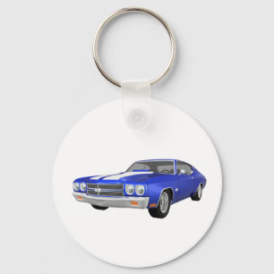 1970 Chevelle SS: Blue Finish: Key Ring
