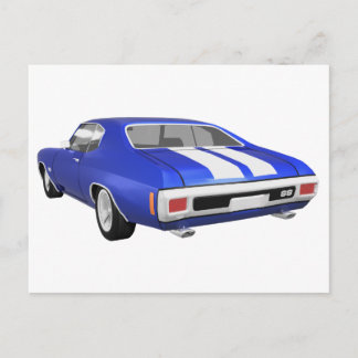 1970 Chevelle SS: Blue Finish: Postcard