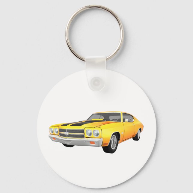 1970 Chevelle SS: Yellow Finish: Key Ring (Front)