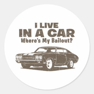 1970 Chevrolet Chevelle SS 454 Classic Round Sticker