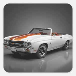 1970 Chevy Chevelle SS Convertible Square Sticker