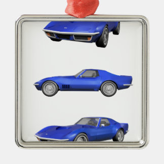 1970 Corvette: Blue Finish: Metal Tree Decoration