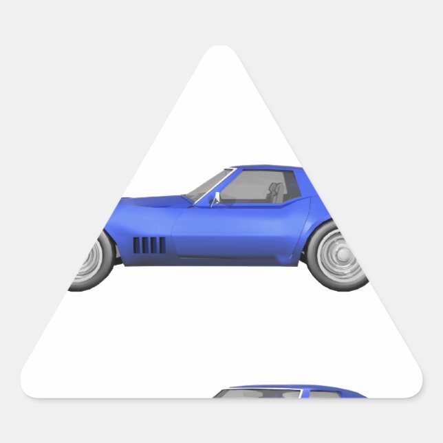 1970 Corvette: Blue Finish: Triangle Sticker (Front)