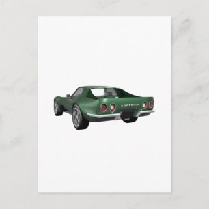 1970 Corvette Sports Car: Green Finish Postcard