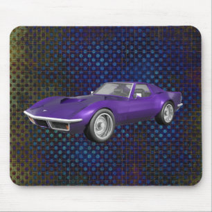 1970 Corvette Sports Car: Purple Finish: Mousepad